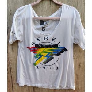 Vintage David Bowie "Rebel" Rebel"  1978 Pop Culture Nostalgia T-Shirt   Sz S